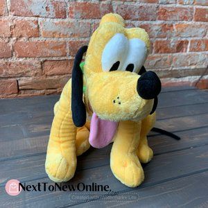 Disney Parks Genuine Authentic Large 16” Pluto Plush Stuffed Animal Disney